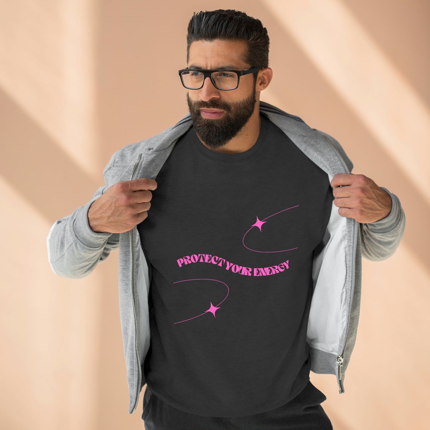 Pink Protect Your Energy Crewneck Sweatshirt