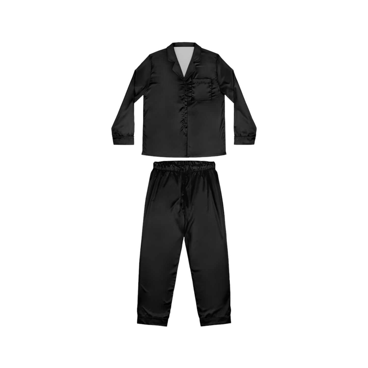 Black Right Day Satin Pajamas